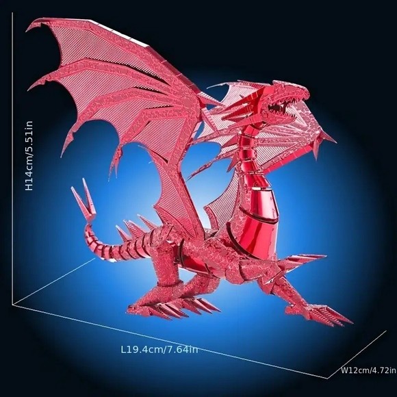 Metal Puzzles for Adults 3D Dragon Model Kits Brain Teaser Puzzle- 115 Pcs - Picture 3 of 3
